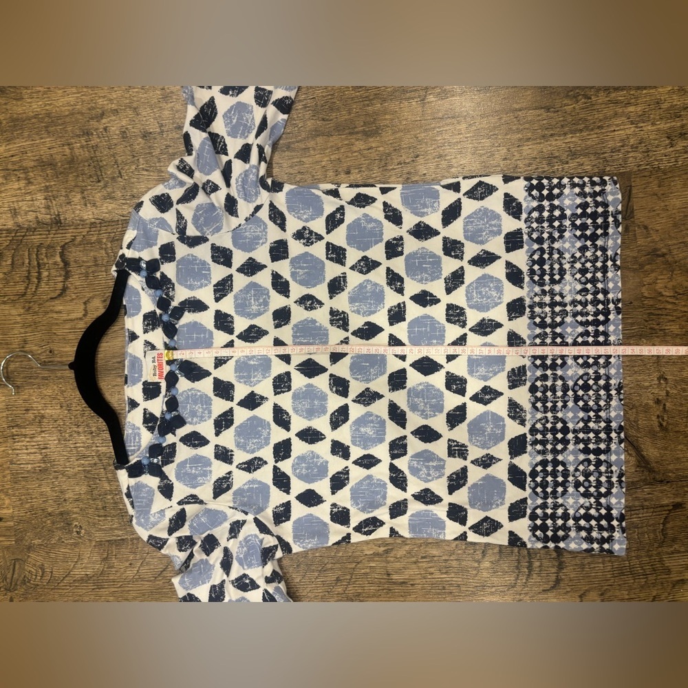 Ruby Rd. Blue and Black Patterned Top - Picture 7 of 8